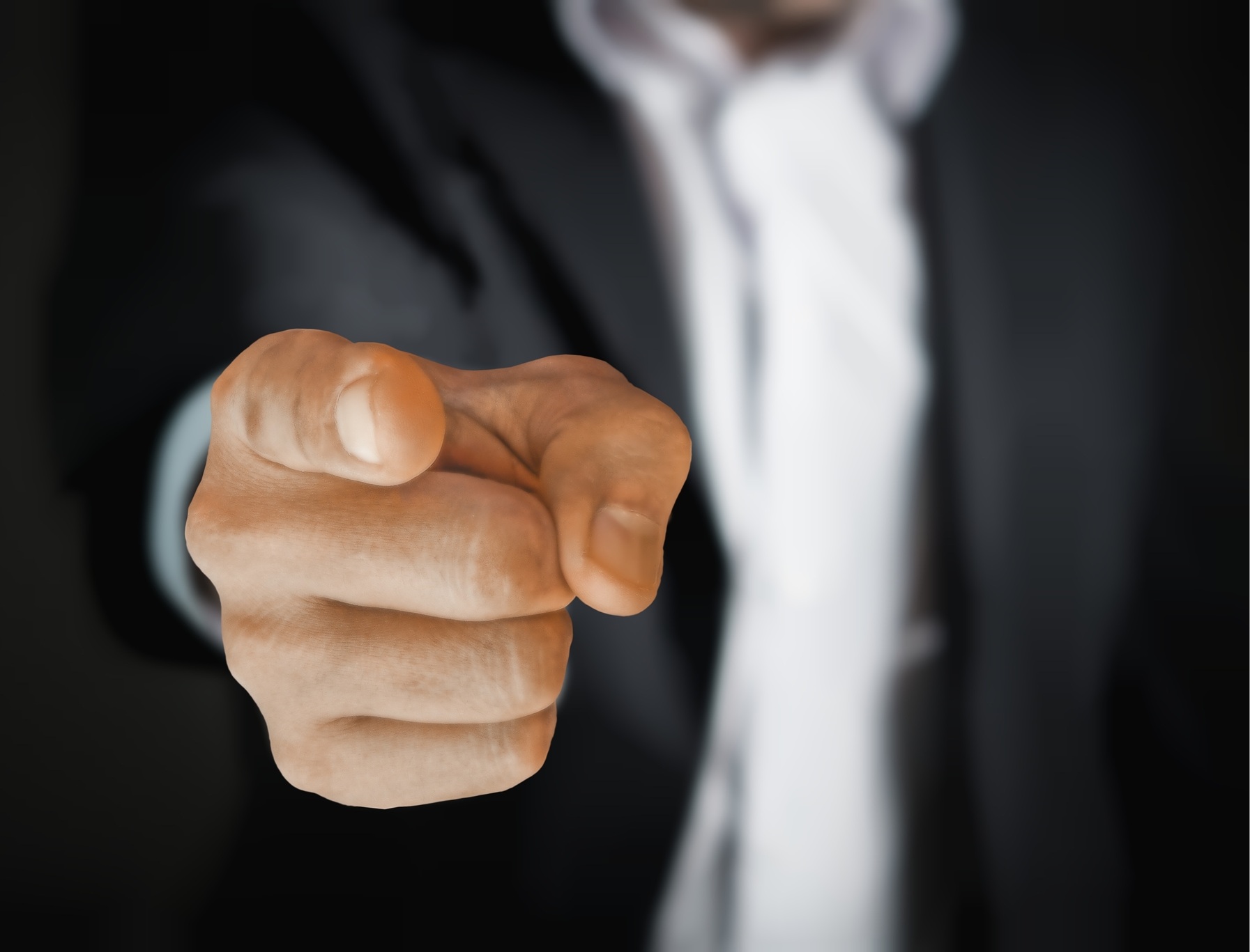 angry boss pointing finger